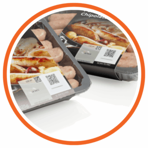 dettaglio codifica 2d su imballaggi per alimenti