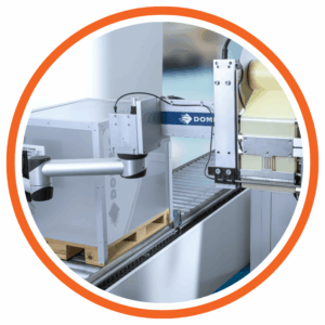 etichettatura di pallet con sistema stampa e applica mx350i-ep