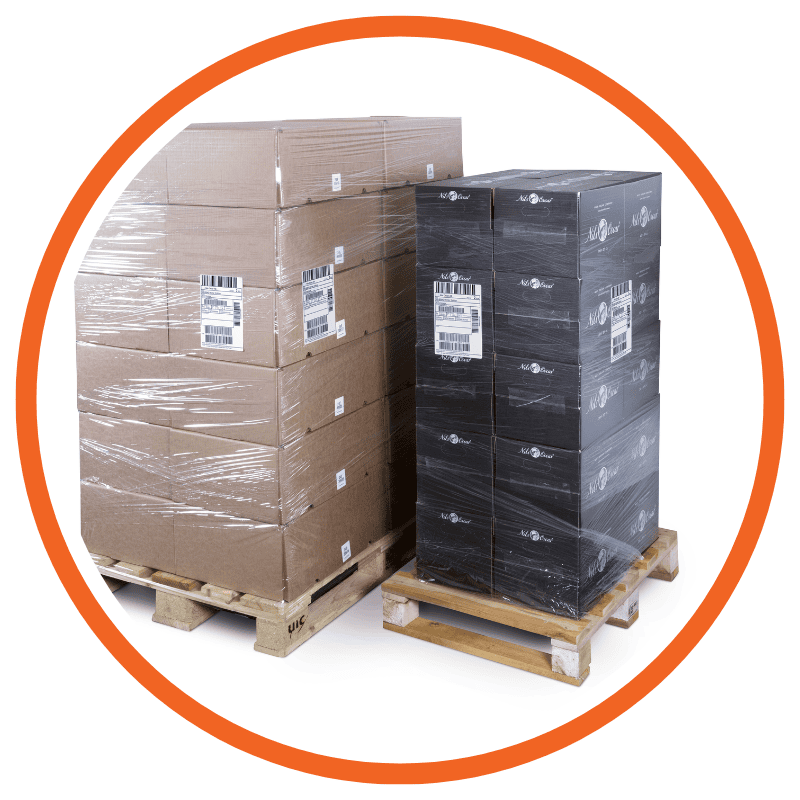 esempio di etichettatura di pallet con domino mx350i-ep