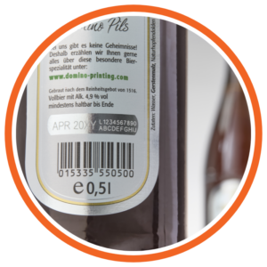 esempio codifica laser settore beverage
